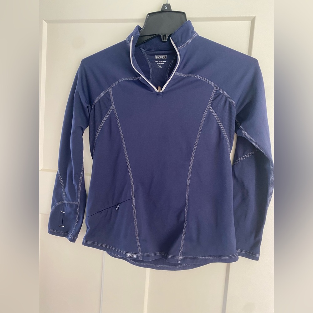 Dover Saddlery Girl’s XL fleece lined quarter zip shirt